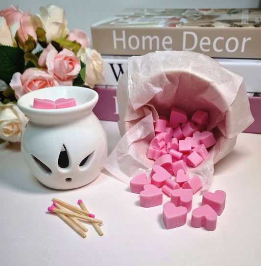 Fondants parfumés - Petits Coeurs (100g): Rose / Fleur de cerisier