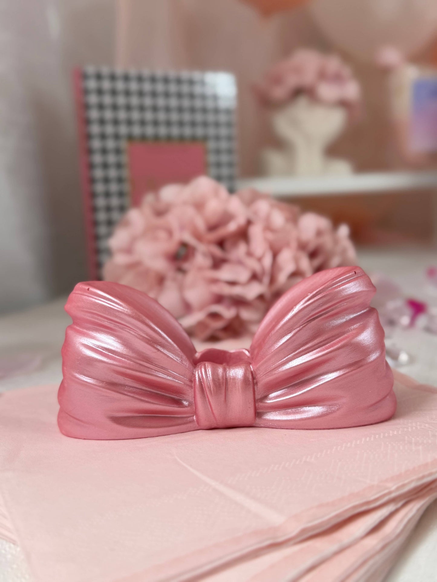 Support Nœud en Jesmonite : Rose