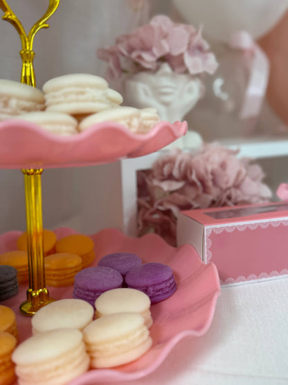 Coffret de 8 Fondants Parfumés – Macarons: Macaron Vanille rose
