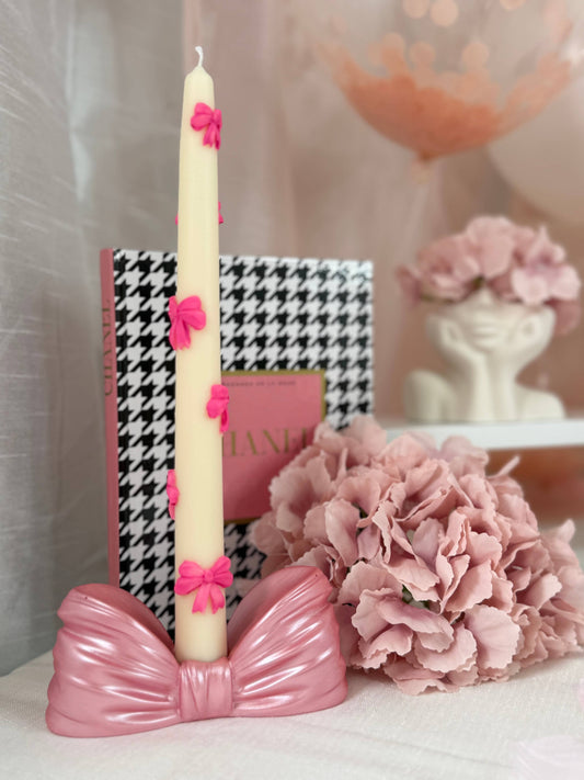 Support Nœud en Jesmonite : Rose