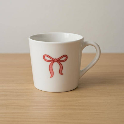 Mugs en céramique blanche Splendid avec imprimé ruban dans une boîte cadeau